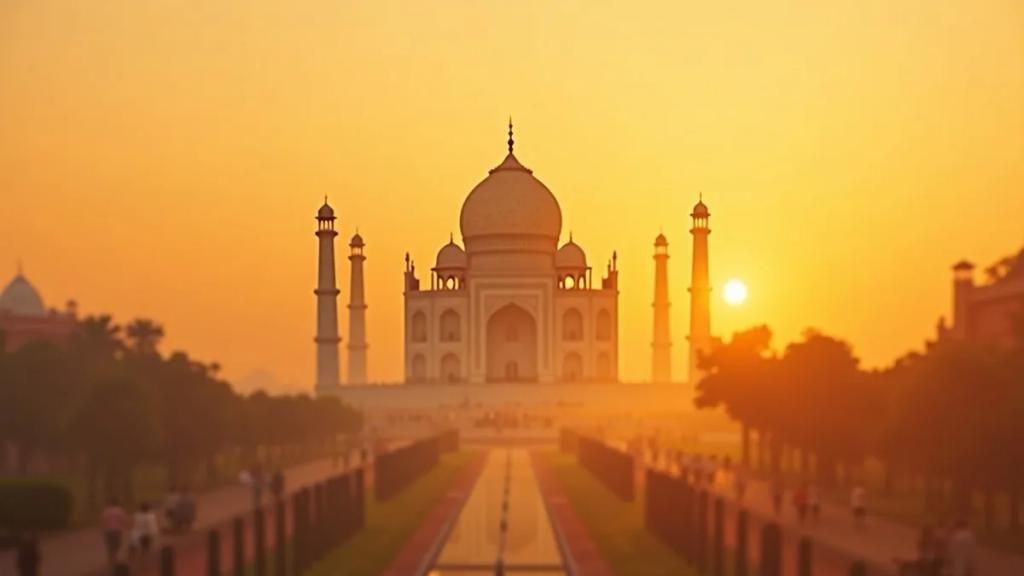 Traveller outside Delhi airport at dusk checking whether their phone has signal