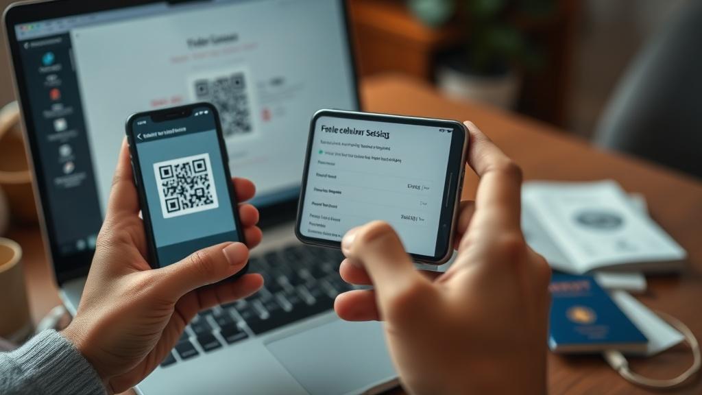 Installing a travel eSIM on a phone by scanning a QR code